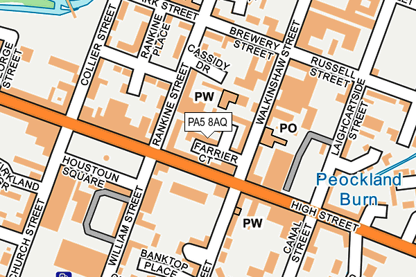 PA5 8AQ map - OS OpenMap – Local (Ordnance Survey)