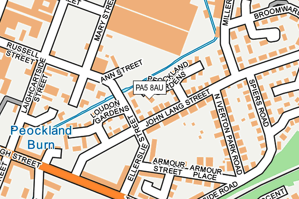 PA5 8AU map - OS OpenMap – Local (Ordnance Survey)