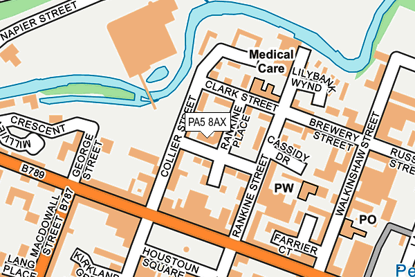 PA5 8AX map - OS OpenMap – Local (Ordnance Survey)