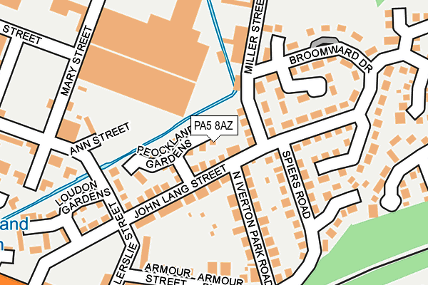PA5 8AZ map - OS OpenMap – Local (Ordnance Survey)