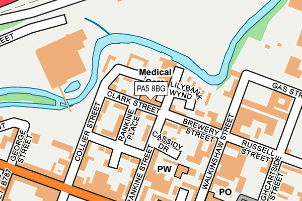 PA5 8BG map - OS OpenMap – Local (Ordnance Survey)