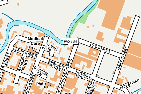 PA5 8BH map - OS OpenMap – Local (Ordnance Survey)