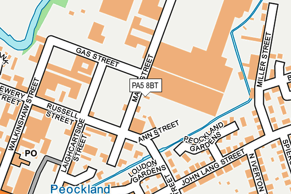 PA5 8BT map - OS OpenMap – Local (Ordnance Survey)
