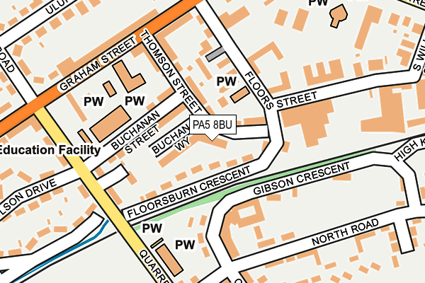 PA5 8BU map - OS OpenMap – Local (Ordnance Survey)