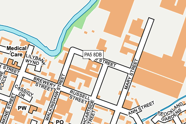PA5 8DB map - OS OpenMap – Local (Ordnance Survey)
