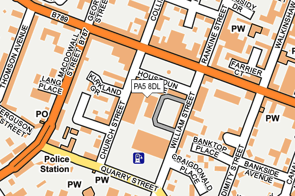 PA5 8DL map - OS OpenMap – Local (Ordnance Survey)