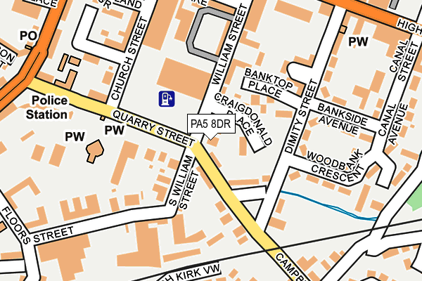 PA5 8DR map - OS OpenMap – Local (Ordnance Survey)