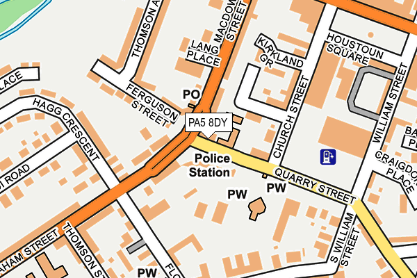 PA5 8DY map - OS OpenMap – Local (Ordnance Survey)