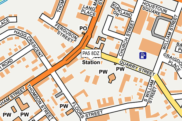 PA5 8DZ map - OS OpenMap – Local (Ordnance Survey)