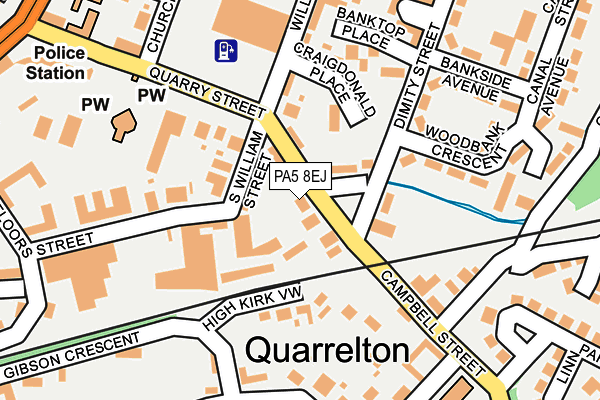 PA5 8EJ map - OS OpenMap – Local (Ordnance Survey)