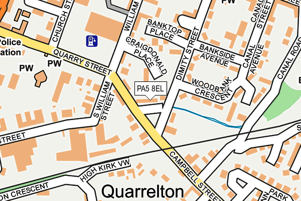 PA5 8EL map - OS OpenMap – Local (Ordnance Survey)
