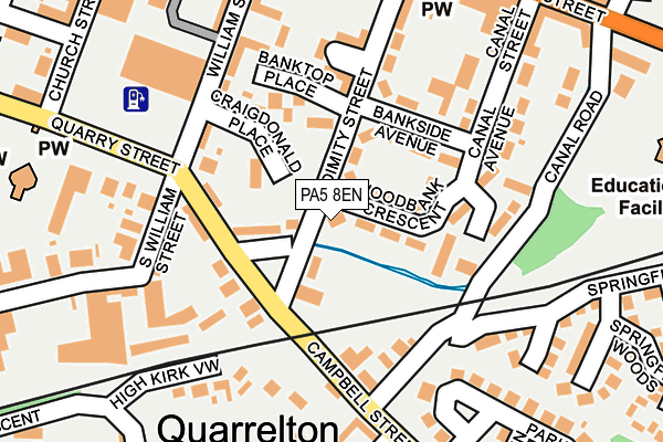 PA5 8EN map - OS OpenMap – Local (Ordnance Survey)