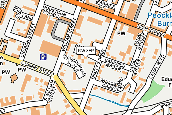 PA5 8EP map - OS OpenMap – Local (Ordnance Survey)