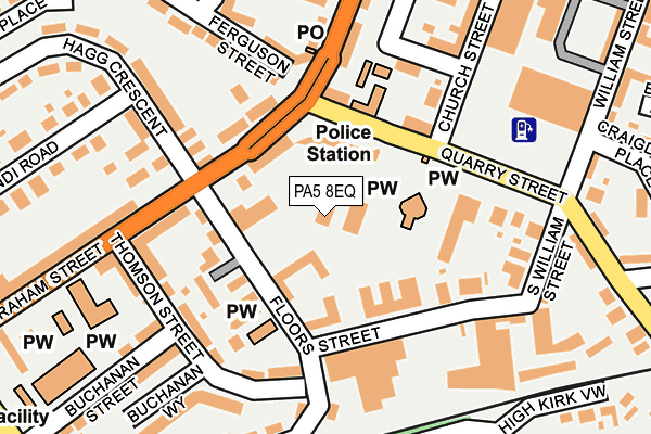 PA5 8EQ map - OS OpenMap – Local (Ordnance Survey)