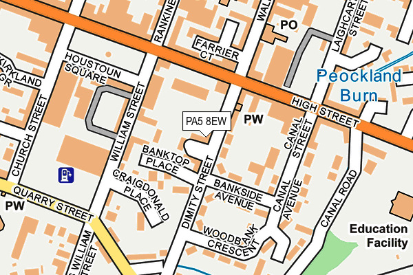 PA5 8EW map - OS OpenMap – Local (Ordnance Survey)