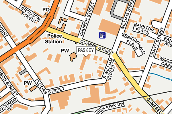 PA5 8EY map - OS OpenMap – Local (Ordnance Survey)