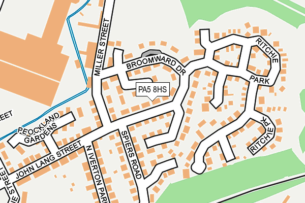 PA5 8HS map - OS OpenMap – Local (Ordnance Survey)