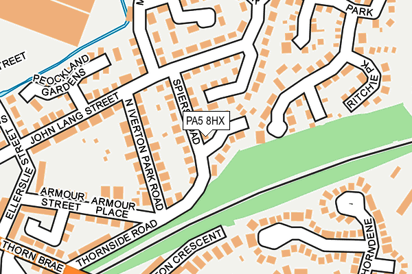 PA5 8HX map - OS OpenMap – Local (Ordnance Survey)
