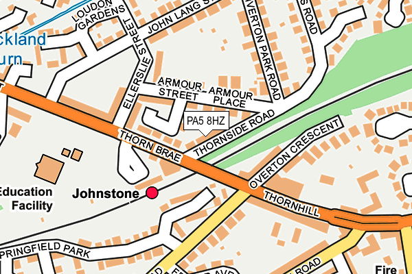 PA5 8HZ map - OS OpenMap – Local (Ordnance Survey)