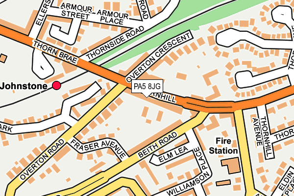 PA5 8JG map - OS OpenMap – Local (Ordnance Survey)