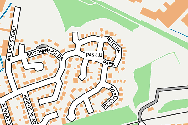 PA5 8JJ map - OS OpenMap – Local (Ordnance Survey)