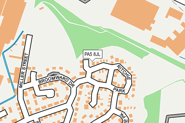 PA5 8JL map - OS OpenMap – Local (Ordnance Survey)