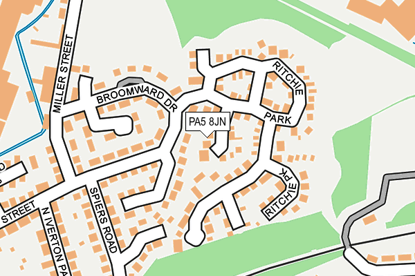 PA5 8JN map - OS OpenMap – Local (Ordnance Survey)