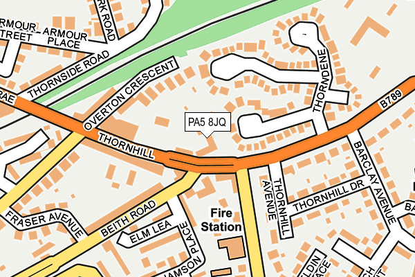 PA5 8JQ map - OS OpenMap – Local (Ordnance Survey)