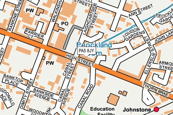 PA5 8JY map - OS OpenMap – Local (Ordnance Survey)