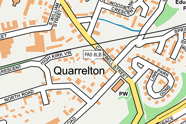 PA5 8LB map - OS OpenMap – Local (Ordnance Survey)