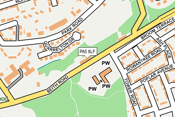 PA5 8LF map - OS OpenMap – Local (Ordnance Survey)