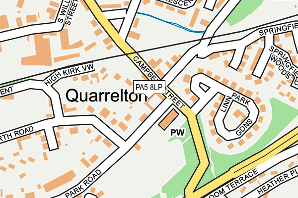 PA5 8LP map - OS OpenMap – Local (Ordnance Survey)