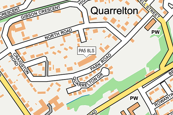 PA5 8LS map - OS OpenMap – Local (Ordnance Survey)