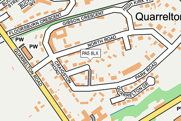 PA5 8LX map - OS OpenMap – Local (Ordnance Survey)