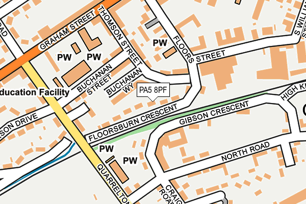 PA5 8PF map - OS OpenMap – Local (Ordnance Survey)