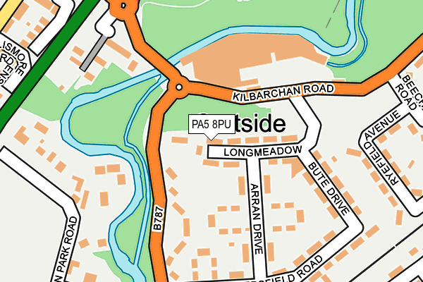 PA5 8PU map - OS OpenMap – Local (Ordnance Survey)