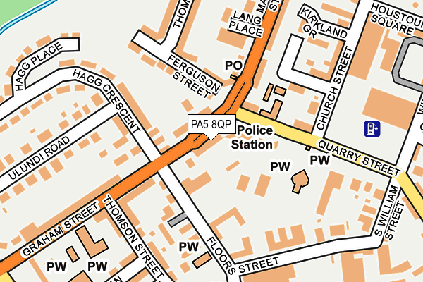PA5 8QP map - OS OpenMap – Local (Ordnance Survey)