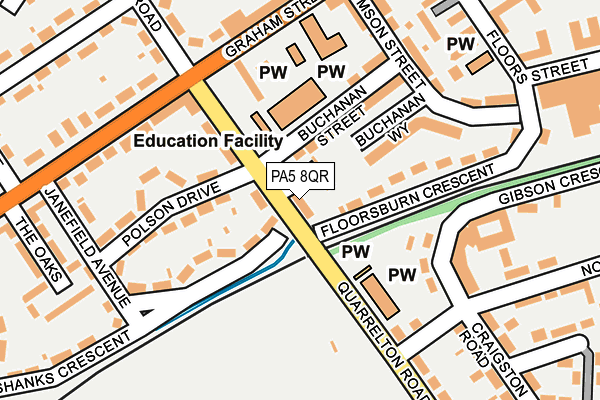 PA5 8QR map - OS OpenMap – Local (Ordnance Survey)
