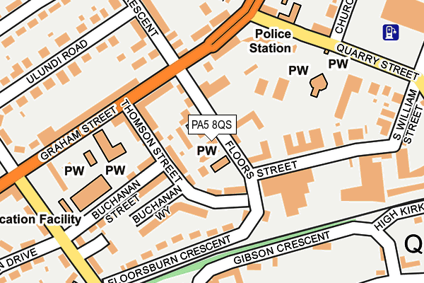 PA5 8QS map - OS OpenMap – Local (Ordnance Survey)