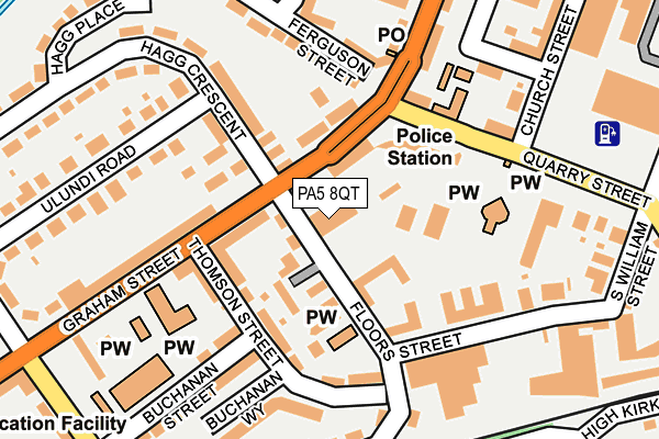 PA5 8QT map - OS OpenMap – Local (Ordnance Survey)