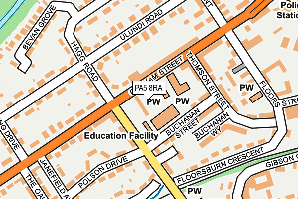 PA5 8RA map - OS OpenMap – Local (Ordnance Survey)