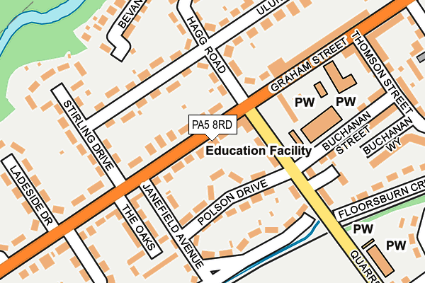 PA5 8RD map - OS OpenMap – Local (Ordnance Survey)