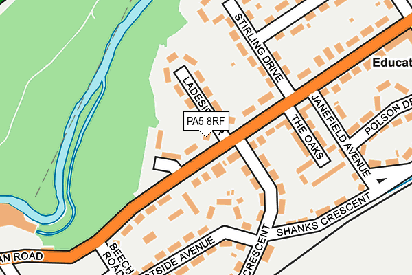 PA5 8RF map - OS OpenMap – Local (Ordnance Survey)