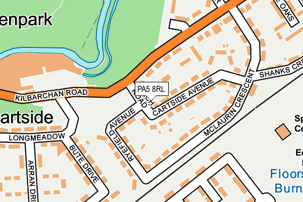 PA5 8RL map - OS OpenMap – Local (Ordnance Survey)