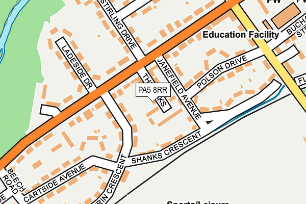 PA5 8RR map - OS OpenMap – Local (Ordnance Survey)