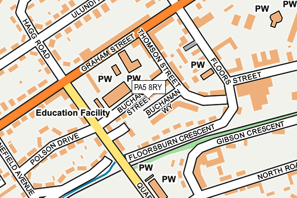 PA5 8RY map - OS OpenMap – Local (Ordnance Survey)