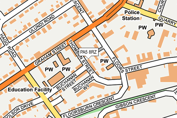 PA5 8RZ map - OS OpenMap – Local (Ordnance Survey)