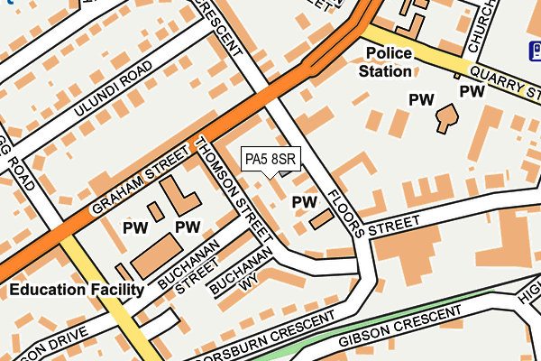 PA5 8SR map - OS OpenMap – Local (Ordnance Survey)