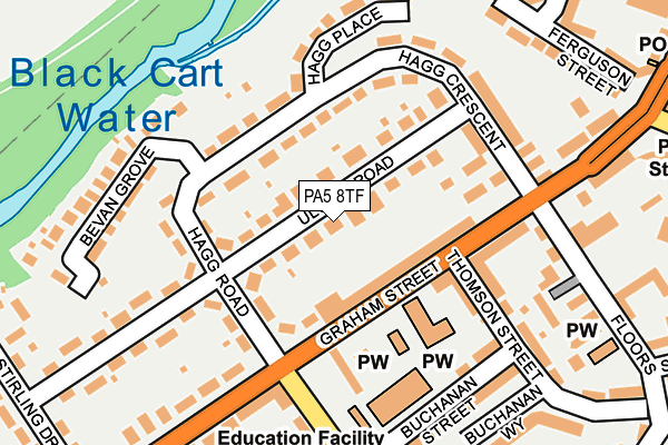 PA5 8TF map - OS OpenMap – Local (Ordnance Survey)