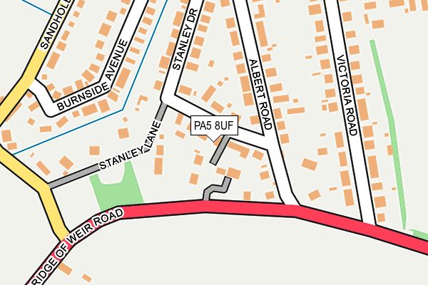 PA5 8UF map - OS OpenMap – Local (Ordnance Survey)